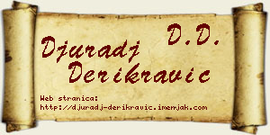 Đurađ Derikravić vizit kartica